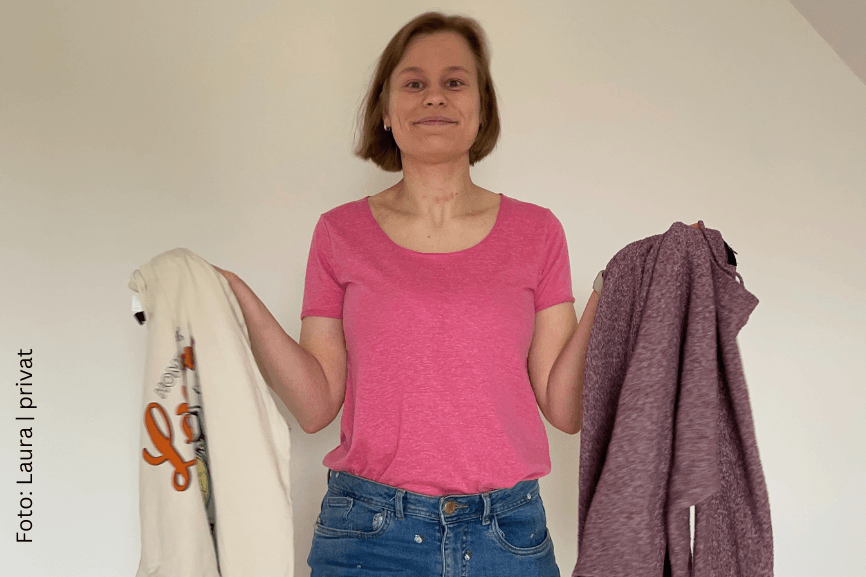 Lauras Kleiderwahl ist durch ihre Neurodermitis beeinflusst